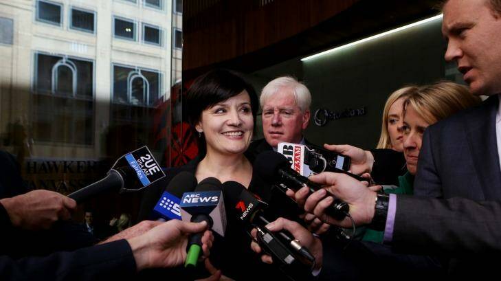 Former Labor minister Jodi McKay leaves the Independent Commision Against Corruption (ICAC) hearing on Friday.