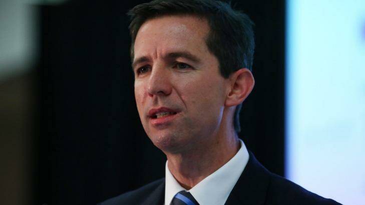 Education Minister Simon  Birmingham has said that no student would be left without schooling should the school be forced to close.  Photo: Daniel Munoz