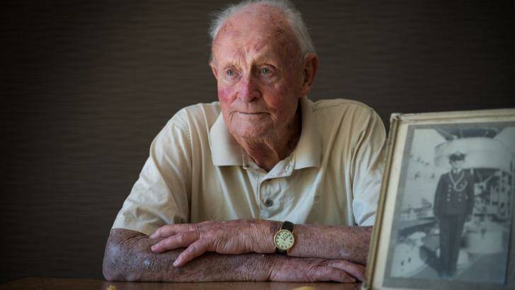 David Manning survived the sinking of HMAS Perth in World War II. Photo: Penny Stephens