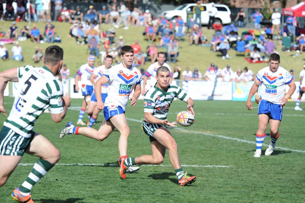 Alex Bonham in action for CYMS during last season's Group 11 grand final. The Fishies will start their title defence with a home game against Narromine in round one.    Photo: BELINDA SOOLE