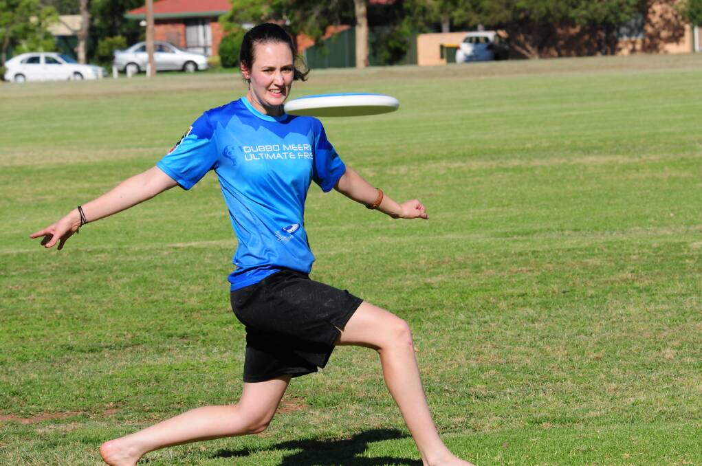 Ashleigh Boatman has been named as one of the top 100 under-23 ultimate frisbee players in Australia. 			     Photo: Greg Keen