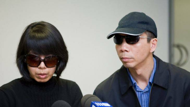 Murder accused Robert Zie with his wife Kathy Lin.  Photo: Danielle Smith