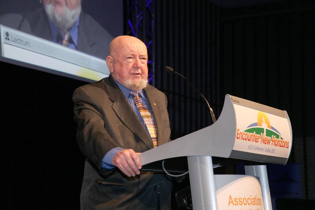 Renowned Australian author Thomas Keneally was the guest speaker at Thursday night's gala dinner. Photo: MSP PHOTOGRAPHY