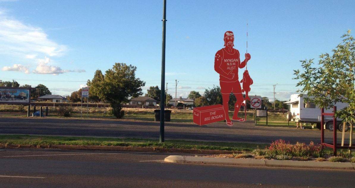 An artist's impression of what the The Big Bogan will look like once it is built at Teamsters Rest in Nyngan. 		  Photo: BOGAN SHIRE COUNCIL