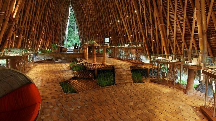 Bamboo-clad interior: The John Hardy workshop and jewellery showroom. Photo: Supplied