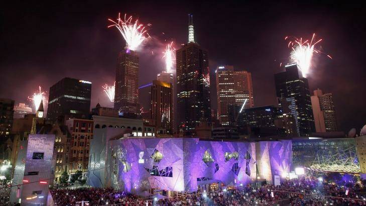 Melbourne's fireworks play a distinctly second fiddle. Photo: Darrian Traynor