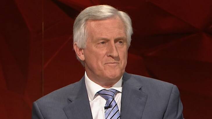 Former Liberal leader John Hewson invoked the "old Malcolm" on Q&A.  Photo: ABC Q&A