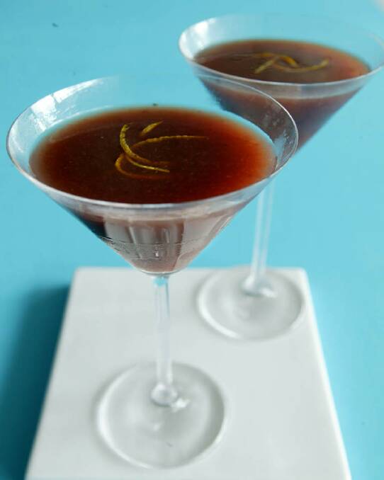 Luke Mangan's cherry martini <a href="http://www.goodfood.com.au/good-food/cook/recipe/cherry-martini-20131220-2zoxw.html"><b>(recipe here).</b></a> Photo: Jennifer Soo