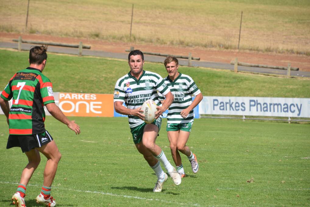 Jarryn Powyer in action for CYMS during the Parkes Nines on Sunday. 		      Photo: FARREN HOTHAM