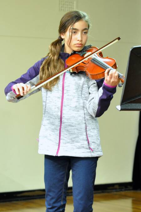Macquarie Conservatorium violin student India de Sousa Shaw. 		        Photo: CONTRIBUTED