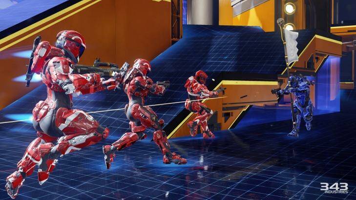Your Spartan soldier is much more agile in Halo 5, and levels are laid out differently because of it. Photo: 343 Industries