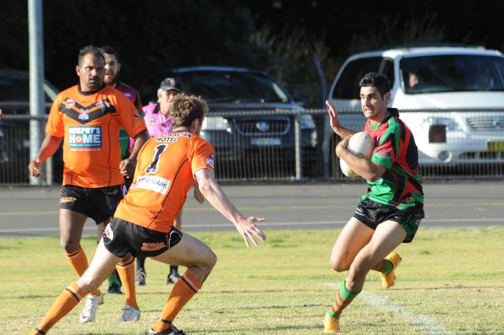 Sam Coe was elusive for Westside in their big win over Nyngan on Sunday.  
Photo: KATHRYN O'SULLIVAN