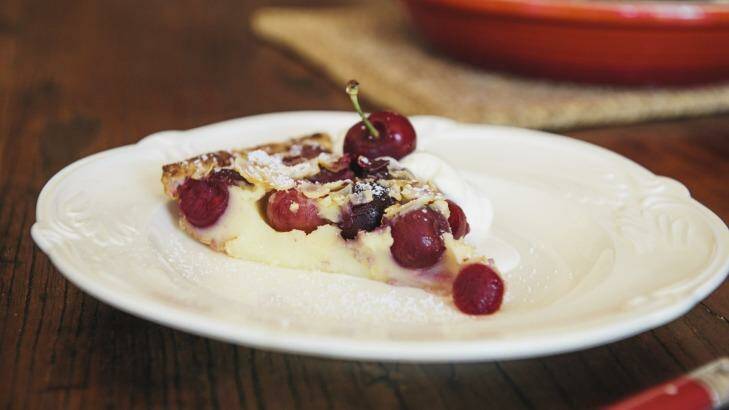 Yum: A slice of perfect cherry clafoutis. Photo: Rohan Thomson
