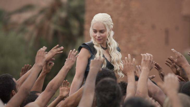 Emilia Clarke as Daenerys Targaryen in <i>Game of Thrones</i>. Photo: HBO