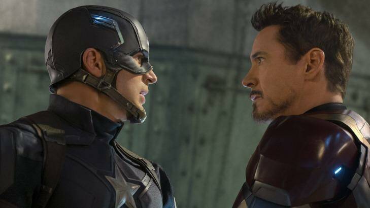 <i>Captain America: Civil War</i> has a more coherent plot than its superhero rival... Chris Evans as Captain America/Steve Rogers confronts Robert Downey jr as Iron Man/Tony Stark.