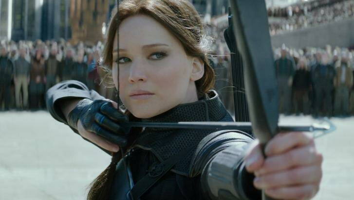 Still firing ... Jennifer Lawrence in <i>The Hunger Games: Mockingjay – Part II</i>.