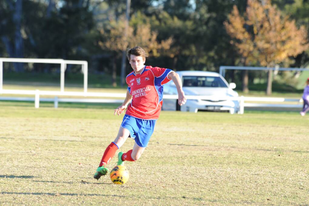Harry Brotherton and his Orana Spurs 2 teammates came up against an undermanned but red hot Dubbo FC 1 side last Sunday. 	Photo: KATHRYN O'SULLIVAN
