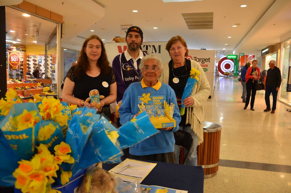 Dubbo Aboriginal and Multicultural Cancer Support Group volunteers Rebecca Barr, Shaun Ryan, MaryAnn Seymour and Shirley Stroud raised money for Cancer Council Australia, as well as the group's local activities. Photo: JENNIFER HOAR