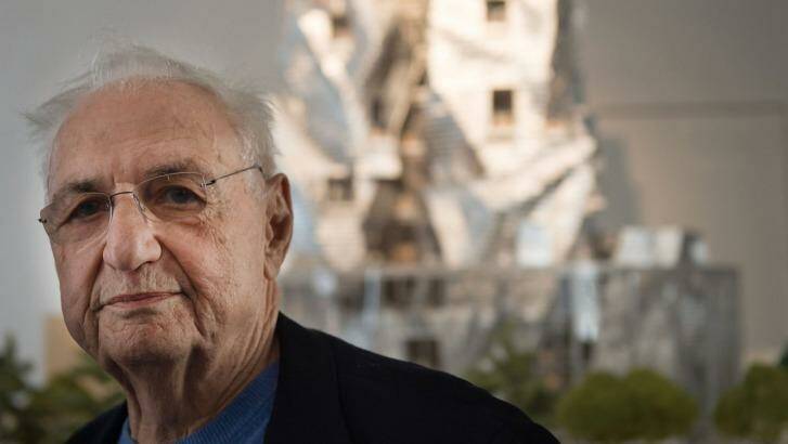 Flipped the bird: Frank Gehry later apologised that he was tired.