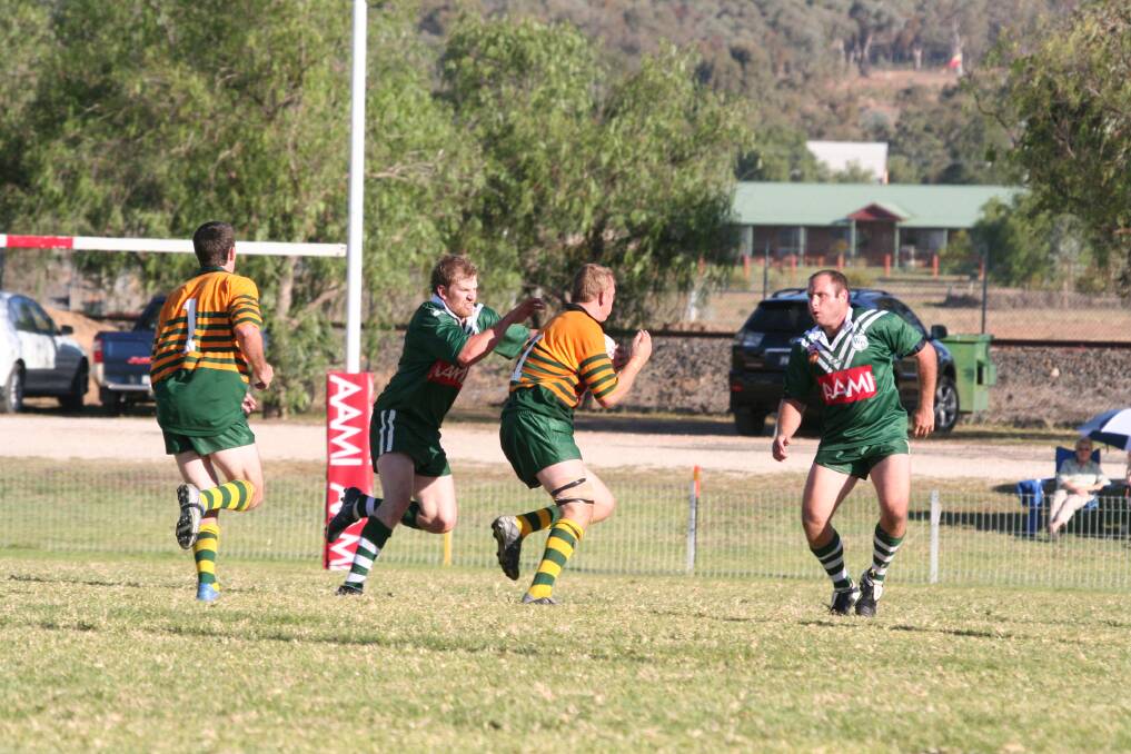 Dave Elvy (right) playing for Western Division at Mudgee back in 2007.