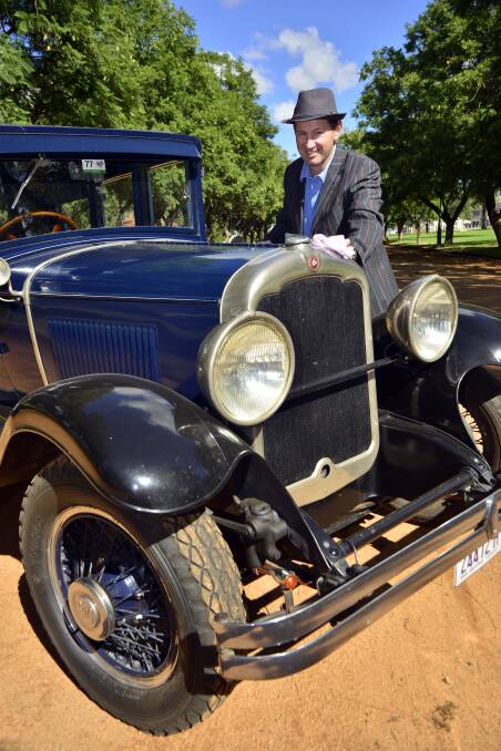 Matt Lack with his 1929 REO that will be part of the Autumn Tour rally at Dubbo this weekend. Photo: BELINDA SOOLE