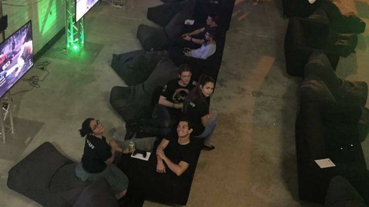 Gamers during a system testing night at Glitch in West Perth. Photo: Glitch