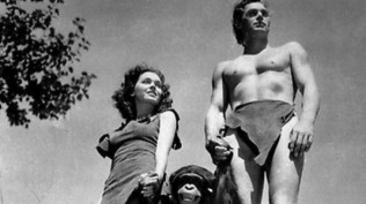 Maureen O’Sullivan as Jane and Johnny Weissmuller as Tarzan in Tarzan the Ape Man. Photo: Supplied