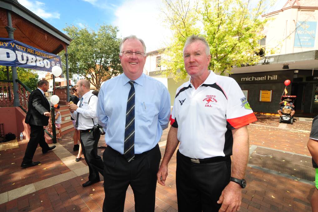 Dubbo City Council general manager Mark Riley and Neill Millgate