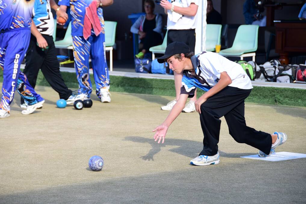Jono Davis on the mat at Dubbo Railway Bowling Club. Photos: BELINDA SOOLE