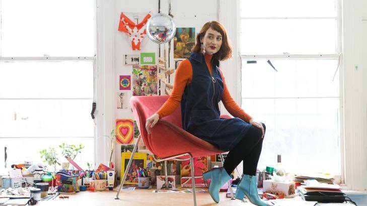 Artist Minna Gilligan is a devotee of op shops.  Photo: Jason South