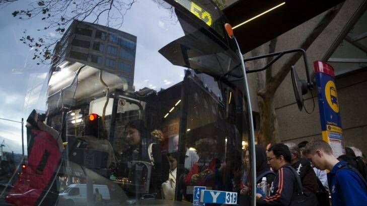 Commuters at Druitt Street were overwhelmingly in favour of the boarding via the back doors of buses. Photo: Shu Yeung