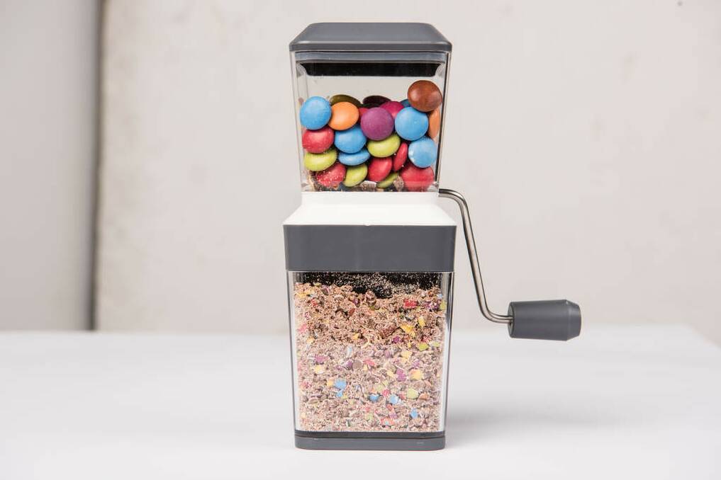 5. Good Grind
Smarties, nuts, chocolate or cheese, there is not much this mini grinder won't slice and dice. Ideal for DIY dessert toppings. $24.95,davidjones.com.au Photo: Wolter Peeters