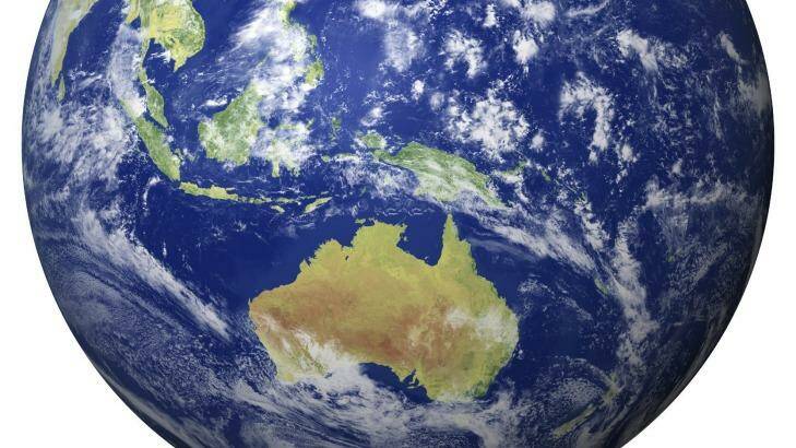 the world from space. showing Australia.  Globe. Earth from space.
