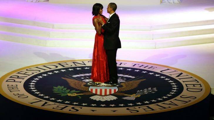 President Barack Obama and first lady Michelle Obama share a dance at their second Inaugural ball in January 2013. Photo: Evan Vucci