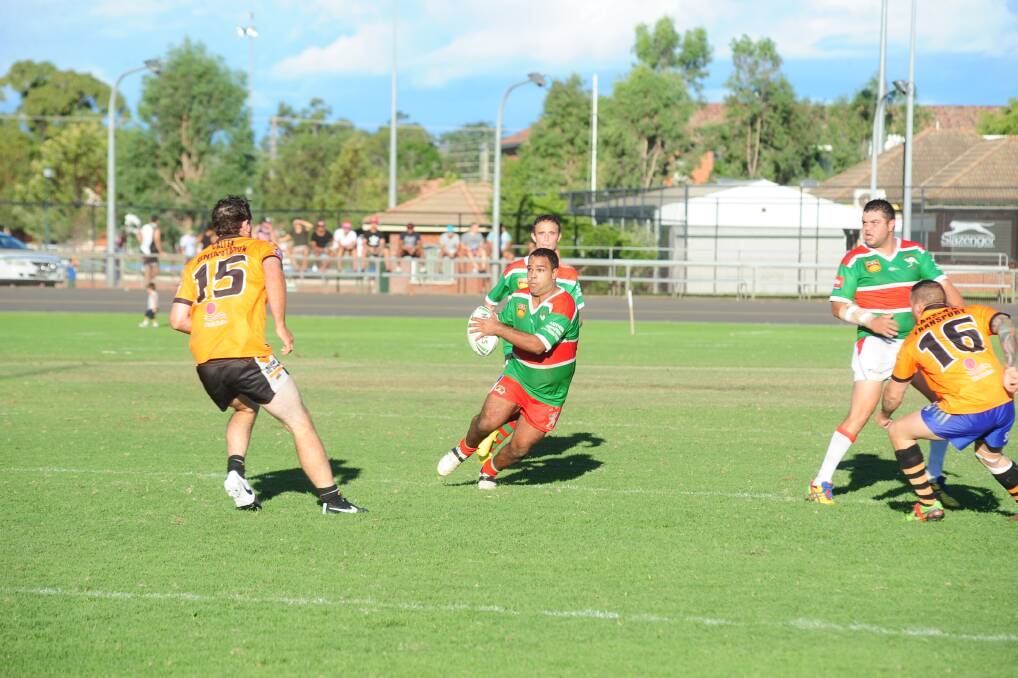 Jade Hooper in action for Westside during pre-season. He will be a key player during the Rabbitohs' round one clash with Macquarie today. 	Photo: Belinda Soole