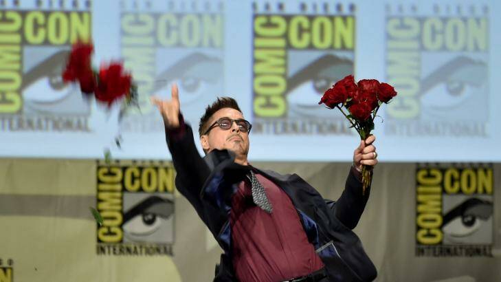 Settle, petal ... Robert Downey Jr comes over all horticultural at Comic-Con 