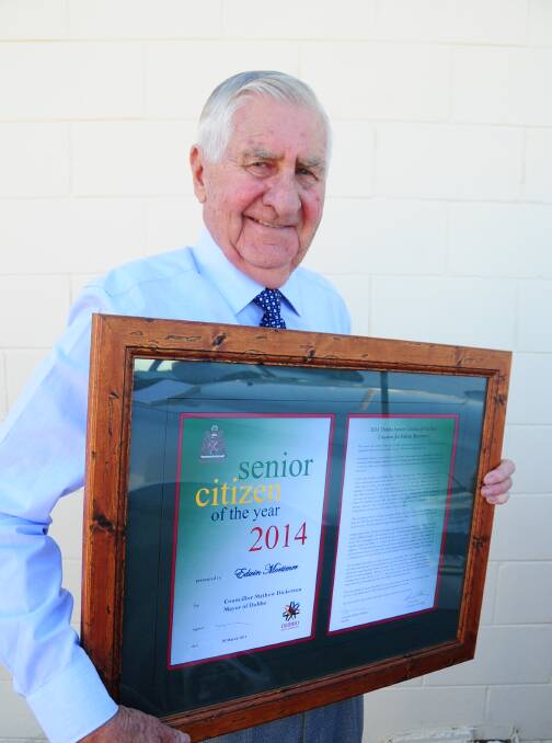 Dubbo's 2014 Senior Citizen of the Year Ted Mortimer is the best neighbour anyone could wish for . 		   Photo: BELINDA SOOLE