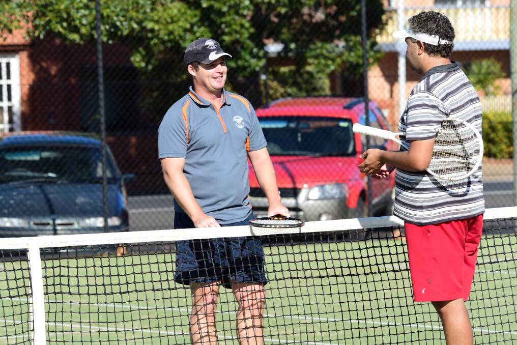 Brad Williams (left), pictured here with fellow competitor Mark Toomey, won his second consecutive A-grade mens championship.
