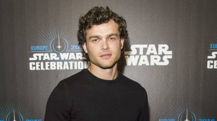 Alden Ehrenreich, who will play Han Solo, attends a Star Wars event in London in July last year.  Photo: Ben A. Pruchnie