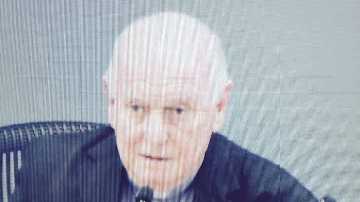Monsignor John Usher gives evidence at the royal commission. Photo: Supplied