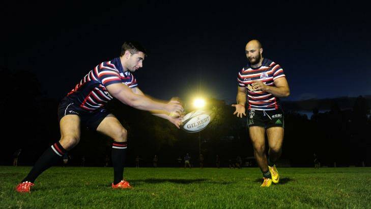 Easts' new international recruits Andrew Eldred of Wales and Alessio Mattoccia of Italy. Photo: Melissa Adams