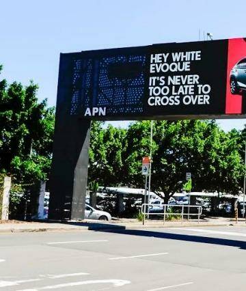 Smart billboards are watching your wheels. Photo: Supplied
