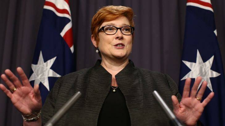 Defence Minister Marise Payne Photo: Andrew Meares