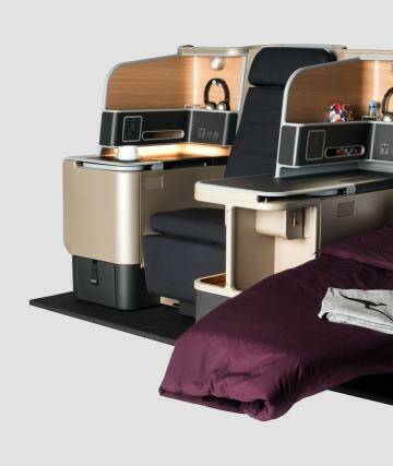 The design for the new Qantas A330 business class seat.
