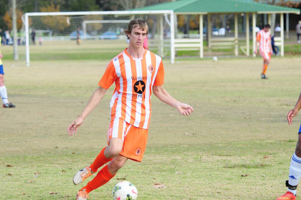 Gareth Williams was one of the Dubbo FC players to get his name on the scoresheet on Sunday. 			       Photo: CHERYL BURKE