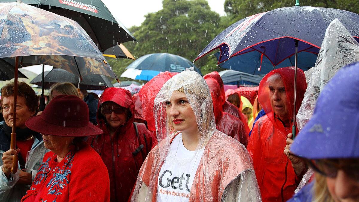 Protesters gather in Sydney to demand government action on climate change. Photo: GETTY IMAGES