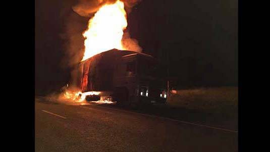 COWRA: Both lanes of the Mid Western Highway were closed for almost three hours on Tuesday, April 15 after a removalist truck caught fire. At around 10.30pm the driver pulled over after realising a section of the truck was on fire, about 15 kilometres north of Cowra.