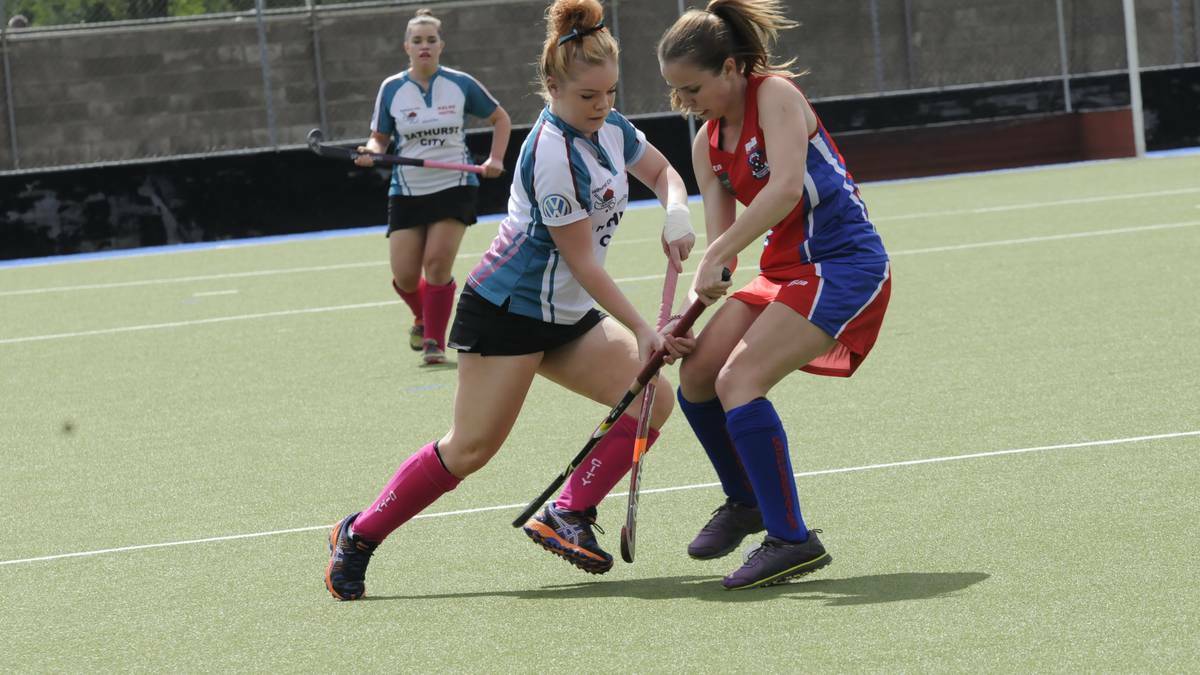 CITY COMFORT: Bathurst City resoundingly defeated Orange Confederates 6-1 in their round five women's Premier League Hockey game at the Cooke Hockey Complex on Saturday. Photo: PHILL MURRAY
