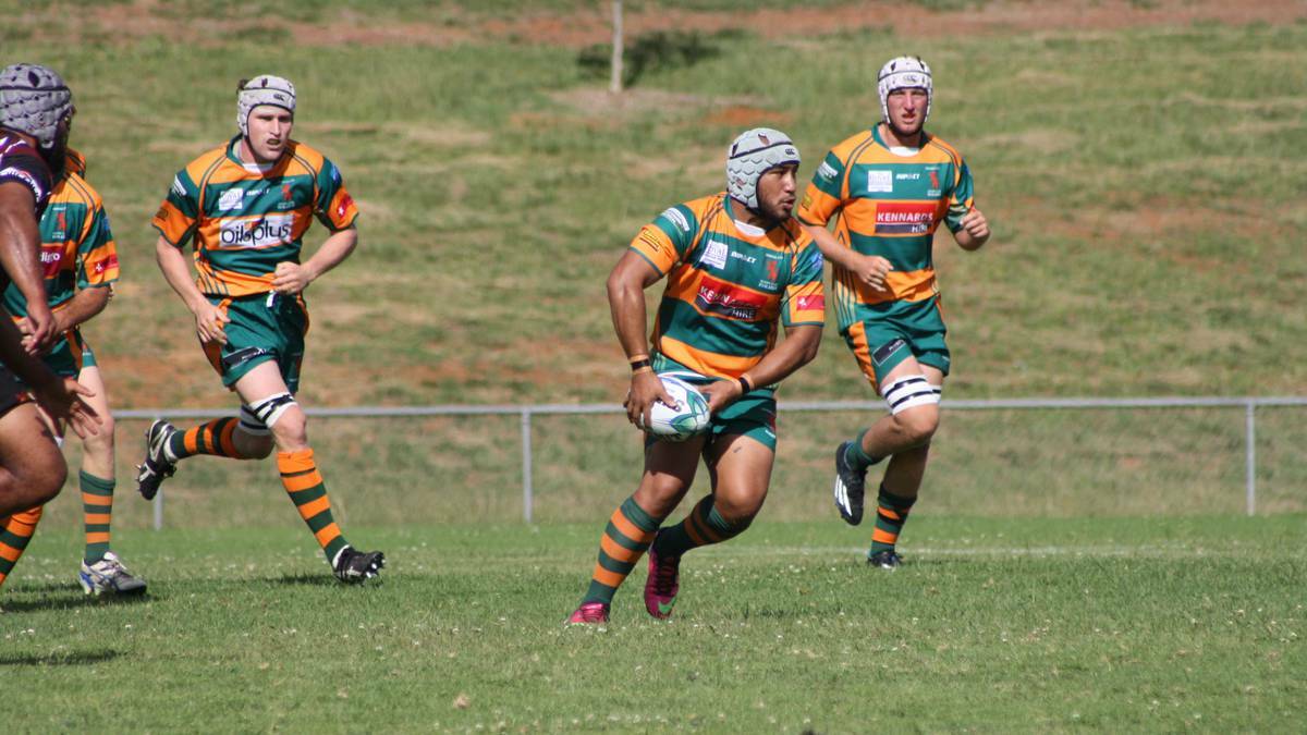 NOT WELCOME IN PARKES: Orange City's Mesui Lemoto in action on Saturday. Twelve months ago the Lion's last-minute try broke Parkes fans' hearts at Northparkes Oval.. Photo: MICHELLE COOK