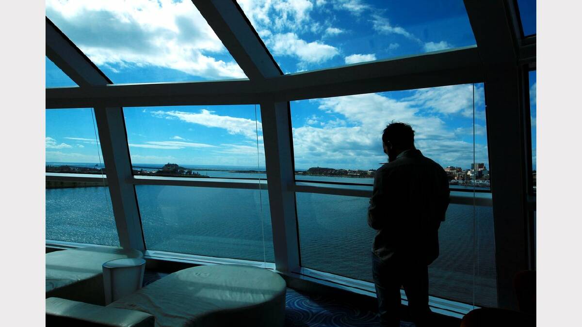 Views from the Sky Lounge of the Celebrity Solstice. Picture: Simone De Peak
